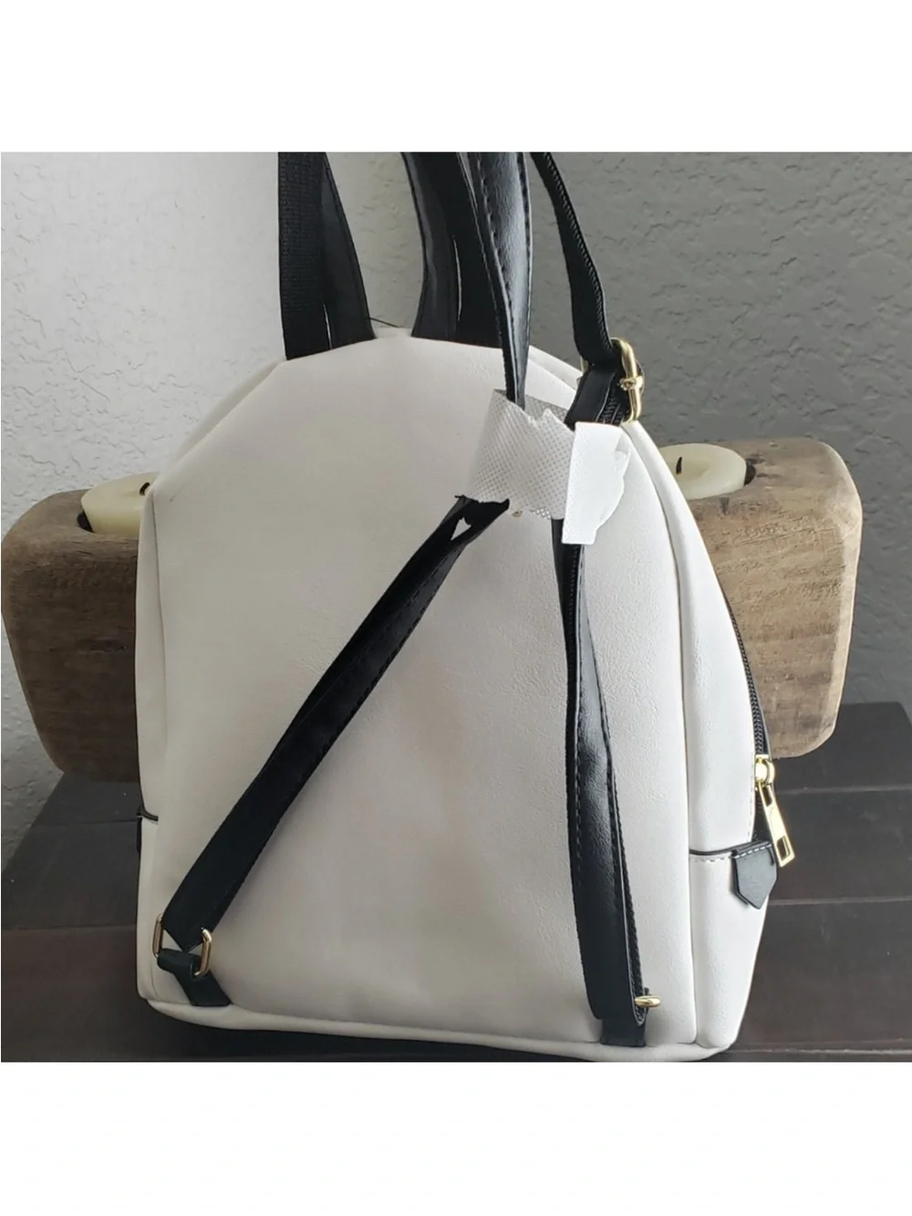 Harry Potter White Owl Face Mini Backpack with Black Trim and Yellow Eye